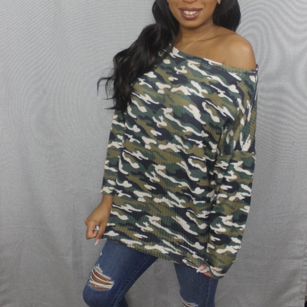 Camouflage Light Knit Sweater